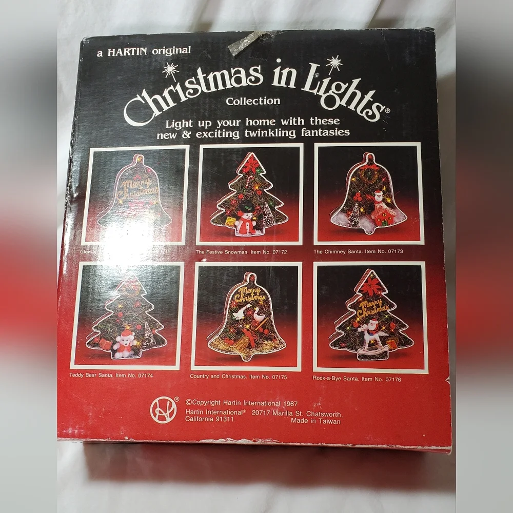 Christmas In Lights Vtg 1987 Country & Xmas Display Wall Mantle Window